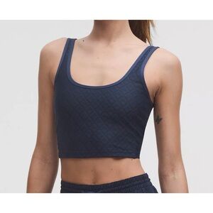 Lululemon Textured Mesh Tennis Tank Top Blue